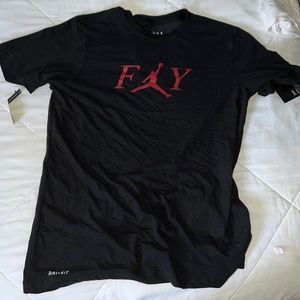 Jordan “Fly” black and red Logo Tshirt BRAND NEW